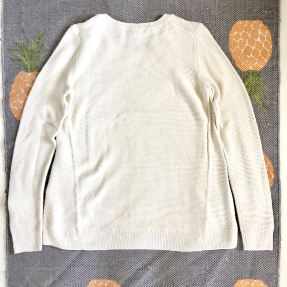 Madewell Cream Scoop Neck Long Sleeve Sweater Sz S - Picture 3 of 8